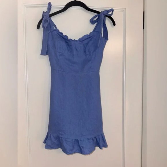 Reformation - Desiree Linen Dress Size 0 - Picture 4 of 5